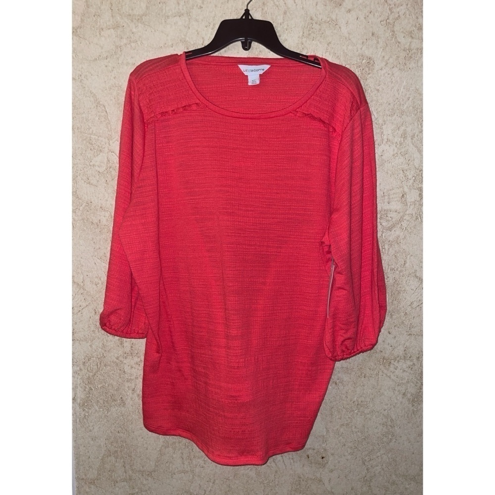 Liz Claiborne Womens Round Neck 3/4 Sleeve T-Shirt XXL NWT